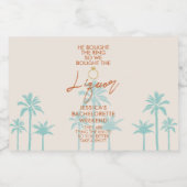 Grappige Tropische Bachelorette Weekend Mini Likeurfles Etiket (Enkel label)