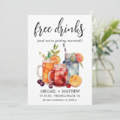 Grappige Tropische Fruit Cocktails Drank Foto Brui Save The Date (Staand voorkant)