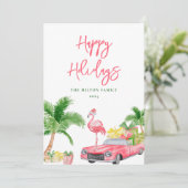 Grappige Tropische Kerst Familie vakantie Kaart (Staand voorkant)