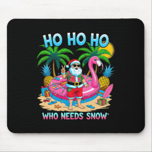 Grappige Tropische Kerstman Kerstvakantie Strand C Muismat