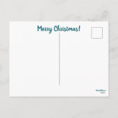 Grappige tropische kerstvuurtoren Blauwgroen rood Feestdagenkaart (Achterkant)