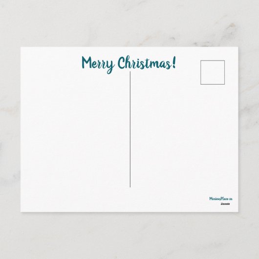 Grappige tropische kerstvuurtoren Blauwgroen rood Feestdagenkaart (Achterkant)