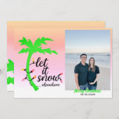 Grappige Tropische Palmboom Kerstkaart (Voorkant / Achterkant)