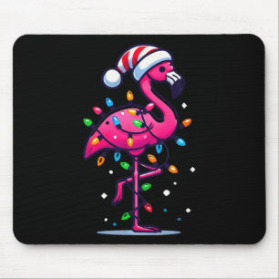 Grappige Tropische Roze Flamingo Kerstmis In Juli Muismat