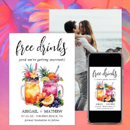 Grappige Tropische Vruchtencocktails Drank Foto Br Save The Date