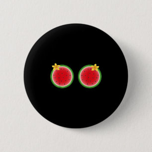 Grappige tropische watermeloen slice s zomervakant ronde button 5,7 cm
