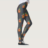 Grappige trotse brandweerman chili in brand geeft  leggings (Rechts)