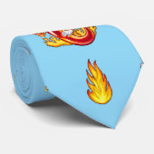 Grappige trotse brandweerman Chili Stropdas (Opgerold)