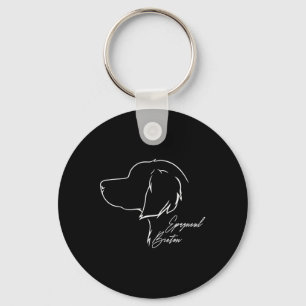 Grappige trotse Epagneul Breton profiel hond moede Sleutelhanger
