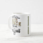 Grappige Trotse Luchtmacht Moeder Ik Doden Het In Koffiemok (Voorkant links)