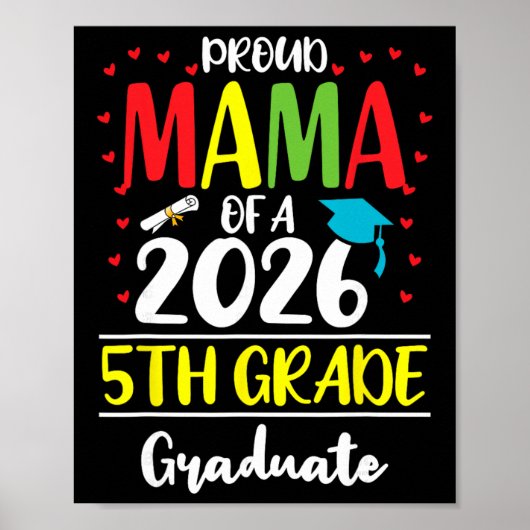 Grappige trotse mama van een Cl van 2026 5e klas a Poster (Voorkant)