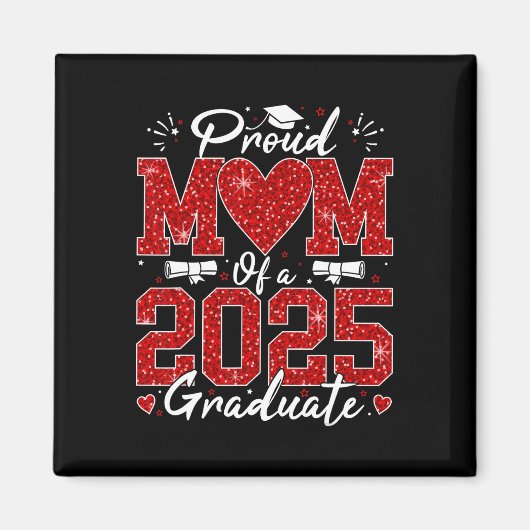 Grappige trotse moeder van een 2025 Afstuderen sen Magneet (Voorkant)