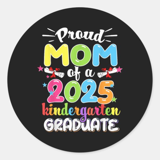 Grappige trotse moeder van een CL van 2025 kleuter Ronde Sticker (Voorkant)
