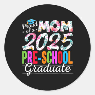 Grappige trotse moeder van een CL van 2025 kleuter Ronde Sticker