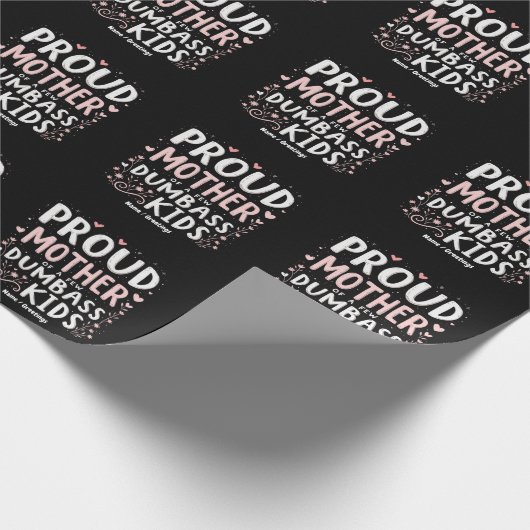 Grappige trotse moeder van een paar slimme Kindere Cadeaupapier (Hoek)