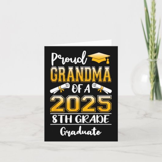 Grappige trotse oma van een Cl van 2025 8e klas af Kaart (Voorkant)
