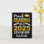 Grappige trotse oma van een Cl van 2025 8e klas af Kaart (Gele Bloem)