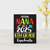 Grappige trotse oma van een Cl van 2025 8e klas af Kaart (Gele Bloem)