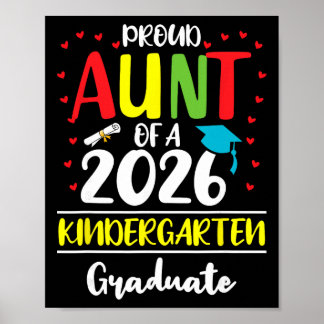Grappige trotse tante van een afgestudeerde kleute poster