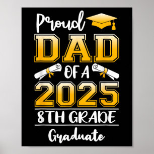 Grappige trotse vader van een Cl van 2025 8e-klas Poster