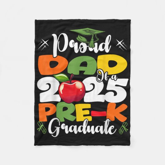 Grappige trotse vader van een Cl van 2025 Pre-k af Fleece Deken (Voorkant)
