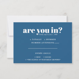 Grappige Trouw-RSVP | 70s-typografie Aankondiging