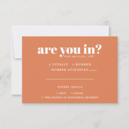 Grappige Trouw-RSVP | 70s-typografie Aankondiging