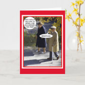 Grappige trouwdag kaart (Gele Bloem)