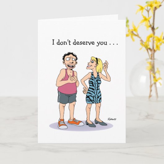 Grappige trouwdag kaart (Gele Bloem)