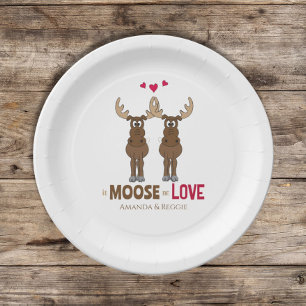 Grappige Trouwdag Schattige Humor Whimsical Eland Papieren Bordje
