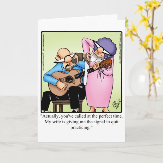 Grappige trouwdagkaart "Spectickles" Kaart (Gele Bloem)