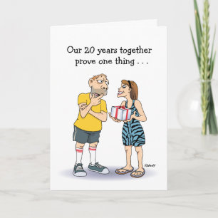 Grappige trouwdagkaart voor echtgenoot 20 jaar get kaart