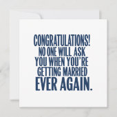 Grappige trouwerij felicitaties voor pasgetrouwden feestdagenkaart (Voorkant)