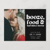 Grappige trouwfoto Save the Date Aankondigingskaart (Voorkant)