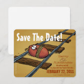 Grappige Trouwkaart - Bewaar de Datum Save The Date (Voorkant / Achterkant)