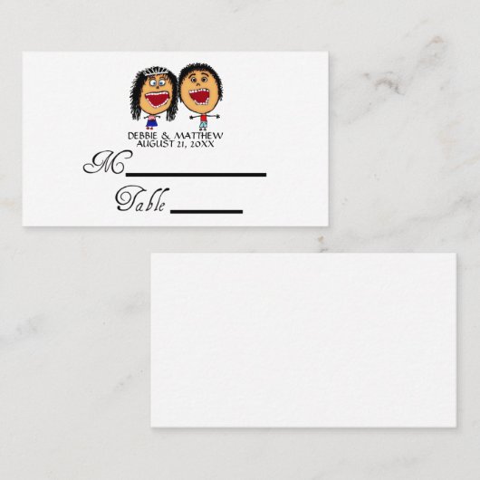 Grappige trouwkaarten plaatskaartje (Voorkant / Achterkant)