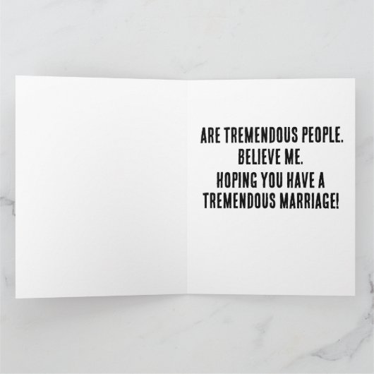 GRAPPIGE TROUWKAARTEN VOOR DONALD TRUMP FELICITATI KAART (Binnen)