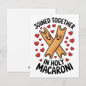Grappige trouwpastasa Engagement Samengevoegd Feestdagenkaart (Voorkant / Achterkant)