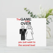 grappige trouwuitnodiging kaart (Staand voorkant)