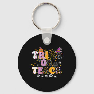 Grappige truc of leer Halloween leraar Sleutelhanger