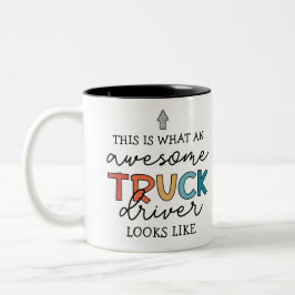 Grappige Truck Driver Waardering Gift Tweekleurige Koffiemok