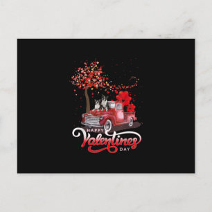 Grappige Truck Valentijnsdag Boston Terrier Hond H Feestdagenkaart