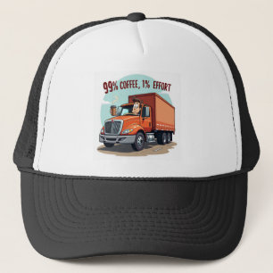 Grappige Trucker Hat -99% koffie 1% inspanning Pet