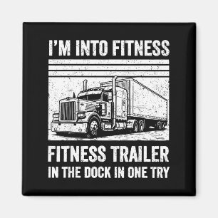Grappige Trucker Pun Fitness Hele Trailer In De Do Magneet