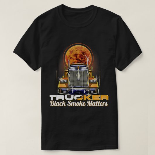 Grappige Trucker Trailer 18 Wheeler T-shirt (Design voorkant)