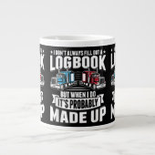 Grappige Trucker Trucking Humor Tractor Trailer Tr Grote Koffiekop (Voorkant)