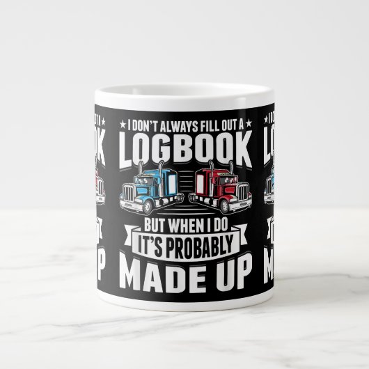 Grappige Trucker Trucking Humor Tractor Trailer Tr Grote Koffiekop (Voorkant)