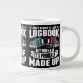 Grappige Trucker Trucking Humor Tractor Trailer Tr Grote Koffiekop (Rechts)