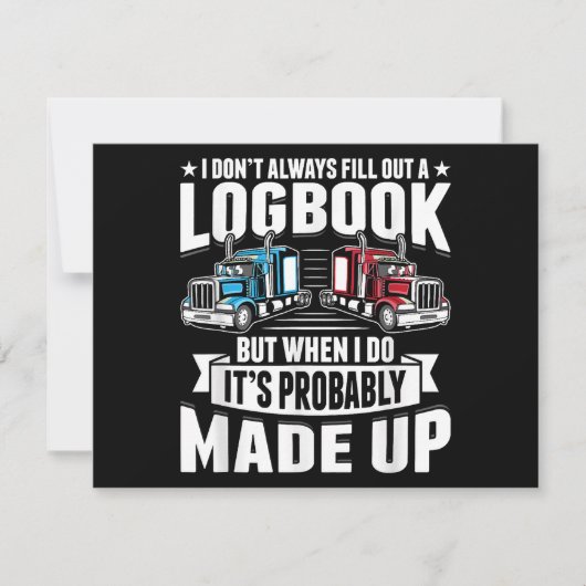 Grappige Trucker Trucking Humor Tractor Trailer Tr Save The Date (Voorkant)