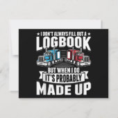 Grappige Trucker Trucking Humor Tractor Trailer Tr Save The Date (Achterkant)